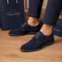 Pantofi barbati bleumarin din piele naturala intoarsa GKR103BLVEL